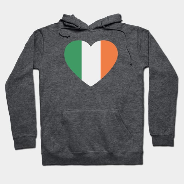 I Love Ireland // Heart-Shaped Irish Flag Hoodie by SLAG_Creative